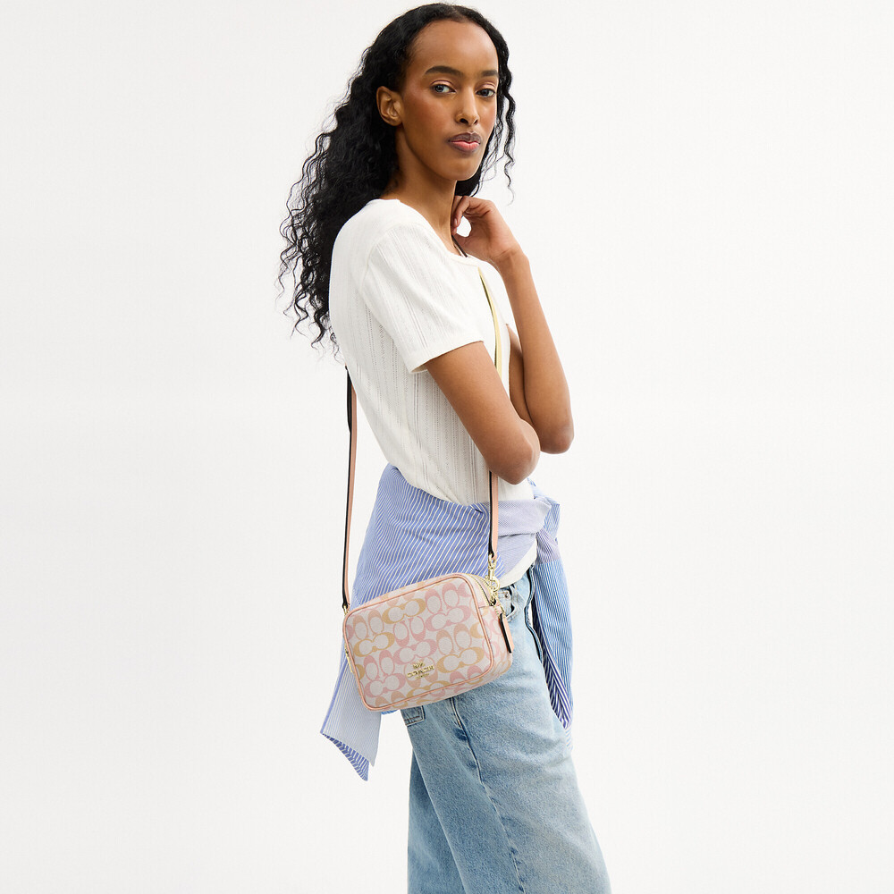 Coach Outlet Mini Carey Crossbody Bag In Signature Canvas - Picture 2 of 6